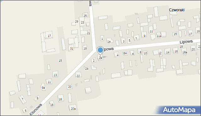 Jabłonna Lacka, Klonowa, 2a, mapa Jabłonna Lacka