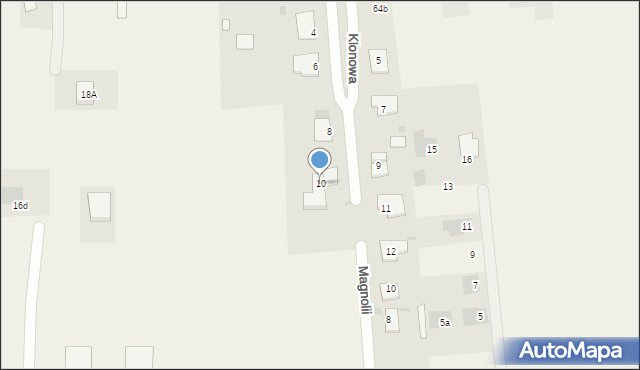 Jacewo, Klonowa, 10, mapa Jacewo