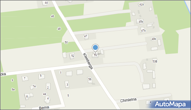 Jaktorów-Kolonia, Kleeberga, gen., 51, mapa Jaktorów-Kolonia