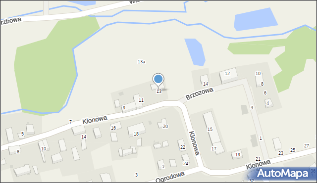 Januszkowice, Klonowa, 13, mapa Januszkowice