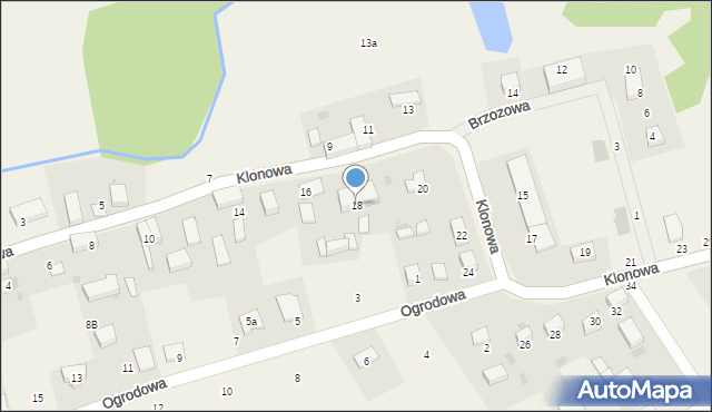 Januszkowice, Klonowa, 18, mapa Januszkowice
