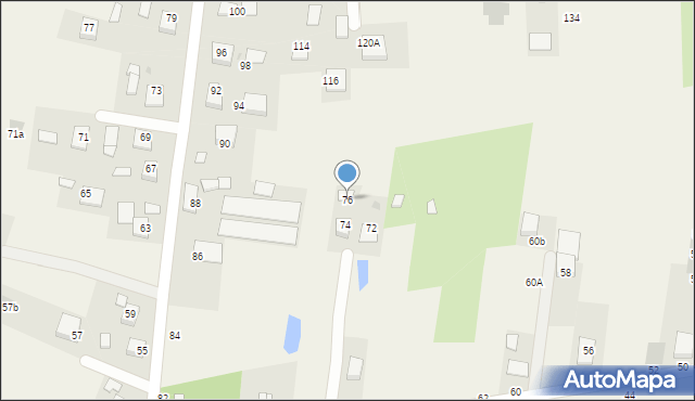 Jasień, Klonowa, 76, mapa Jasień