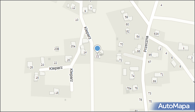 Jawiszowice, Kleparz, 11, mapa Jawiszowice