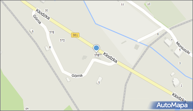 Jedlina-Zdrój, Kłodzka, 57B, mapa Jedlina-Zdrój