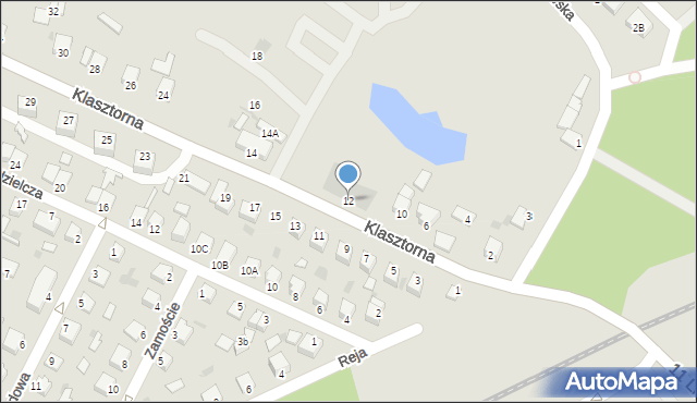 Jędrzejów, Klasztorna, 12, mapa Jędrzejów