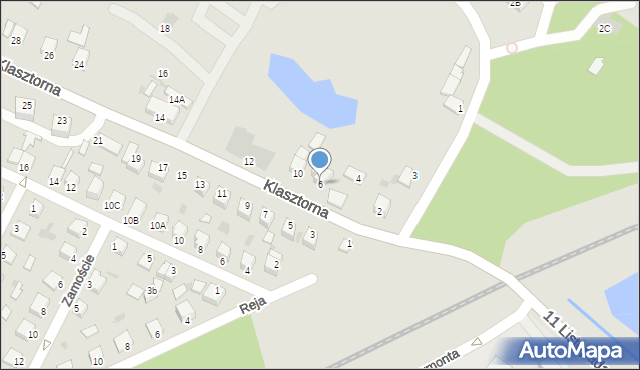 Jędrzejów, Klasztorna, 6, mapa Jędrzejów