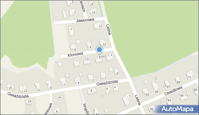Jenin, Klonowa, 3, mapa Jenin