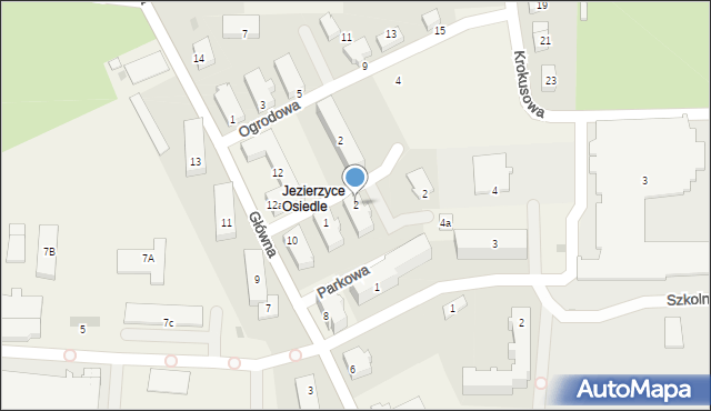 Jezierzyce, Klonowa, 2, mapa Jezierzyce