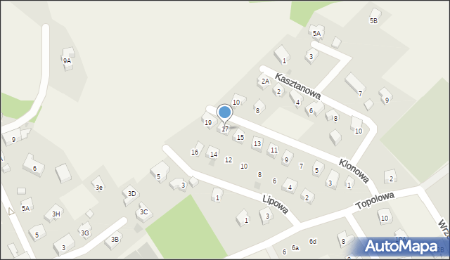 Jeżów Sudecki, Klonowa, 17, mapa Jeżów Sudecki