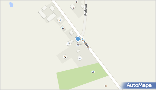 Józefów, Klonowa, 22, mapa Józefów