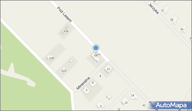 Kajetany, Klonowa, 43c, mapa Kajetany