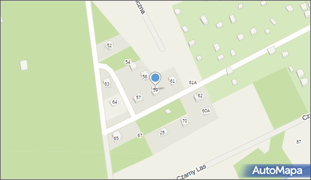 Kajetany, Klonowa, 59, mapa Kajetany