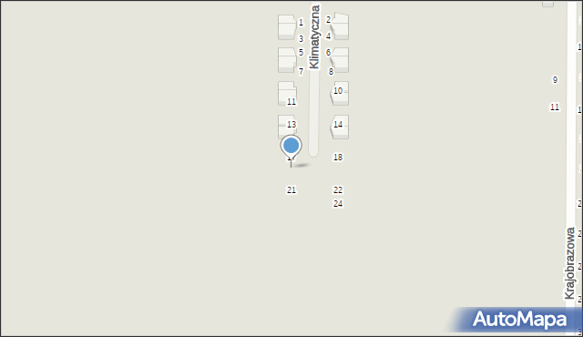 Kalisz, Klimatyczna, 19, mapa Kalisza