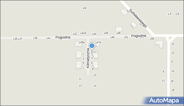 Kalisz, Klimatyczna, 2, mapa Kalisza