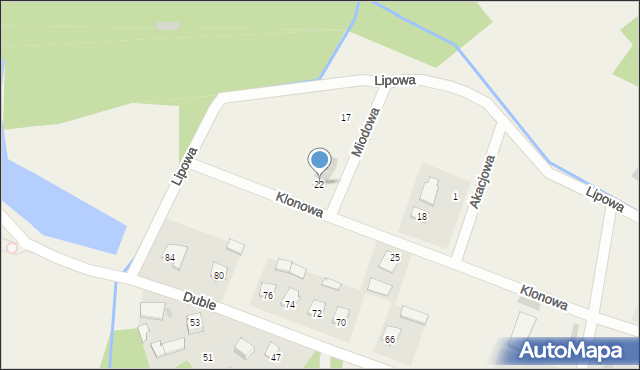 Kamień, Klonowa, 22, mapa Kamień