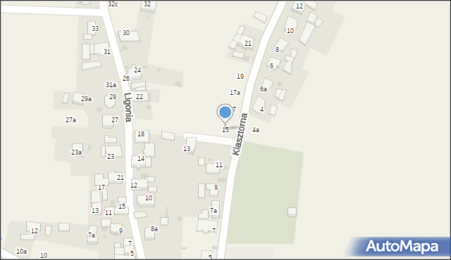 Kamień Śląski, Klasztorna, 15, mapa Kamień Śląski