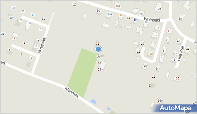 Kańczuga, Klonowa, 28, mapa Kańczuga