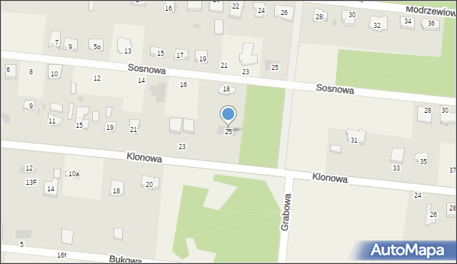 Karczowiska, Klonowa, 25, mapa Karczowiska