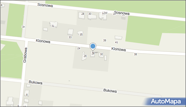 Karczowiska, Klonowa, 28, mapa Karczowiska