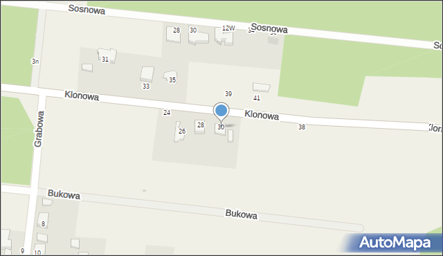 Karczowiska, Klonowa, 30, mapa Karczowiska