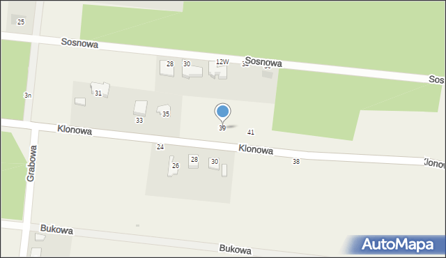 Karczowiska, Klonowa, 39, mapa Karczowiska