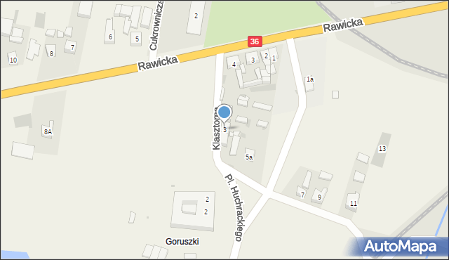 Karolinki, Klasztorna, 3, mapa Karolinki