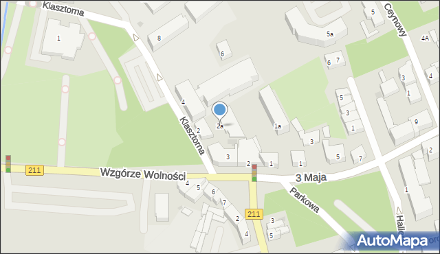 Kartuzy, Klasztorna, 2a, mapa Kartuzy