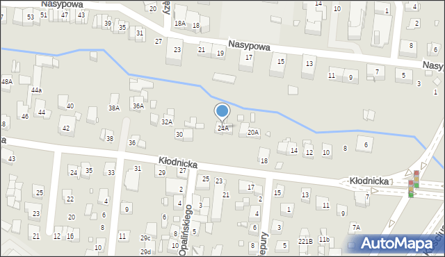 Katowice, Kłodnicka, 24A, mapa Katowic