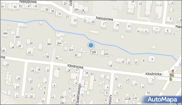 Katowice, Kłodnicka, 26A, mapa Katowic