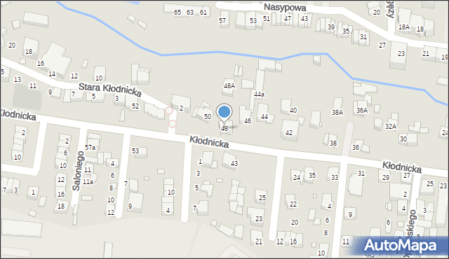 Katowice, Kłodnicka, 48, mapa Katowic