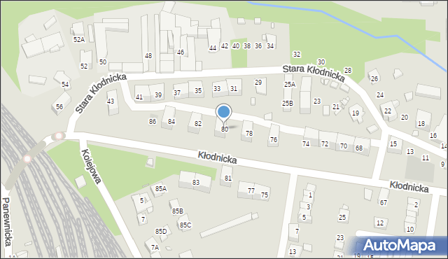 Katowice, Kłodnicka, 80, mapa Katowic