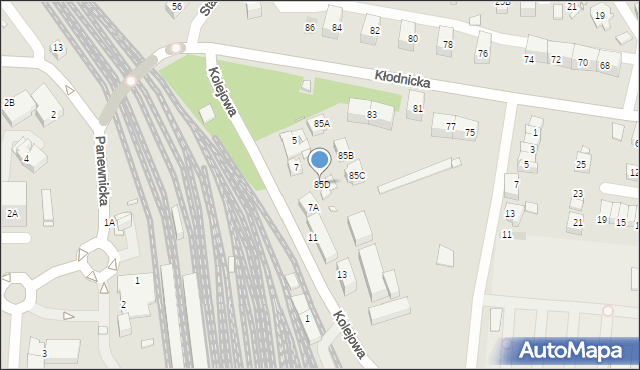 Katowice, Kłodnicka, 85D, mapa Katowic