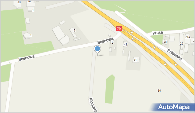 Kąty, Klonowa, 45, mapa Kąty