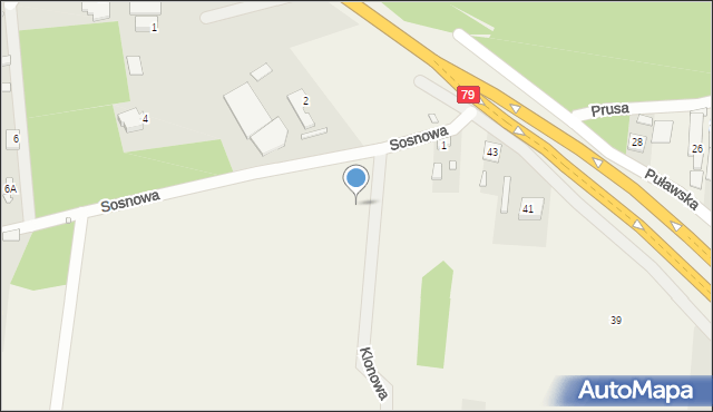 Kąty, Klonowa, 56, mapa Kąty