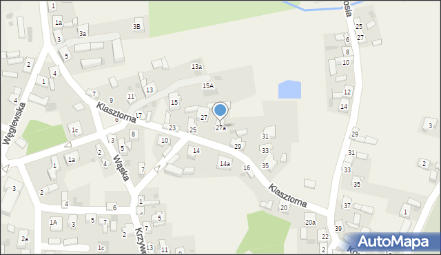 Kazimierz Biskupi, Klasztorna, 27a, mapa Kazimierz Biskupi