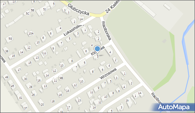 Kędzierzyn-Koźle, Klonowa, 3, mapa Kędzierzyna-Koźle