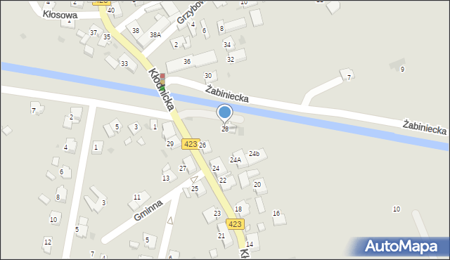 Kędzierzyn-Koźle, Kłodnicka, 28, mapa Kędzierzyna-Koźle