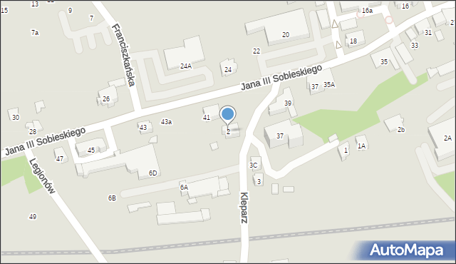 Kęty, Kleparz, 2, mapa Kęty