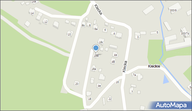 Kielce, Klecka, 18B, mapa Kielc