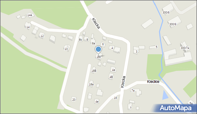 Kielce, Klecka, 18c, mapa Kielc