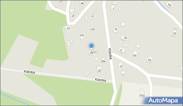 Kielce, Klecka, 26, mapa Kielc