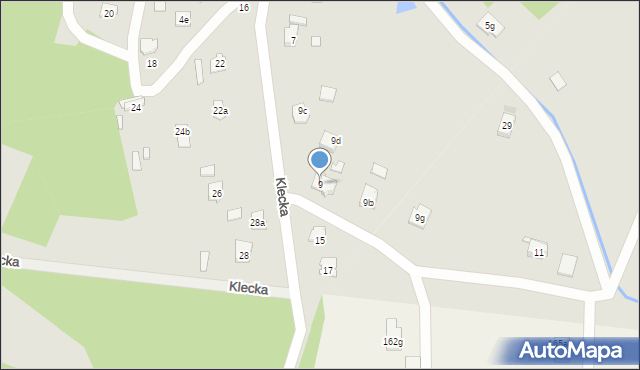 Kielce, Klecka, 9, mapa Kielc