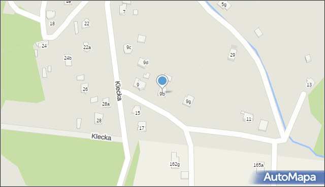 Kielce, Klecka, 9b, mapa Kielc