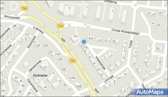 Kielce, Kleeberga Franciszka, gen., 4, mapa Kielc