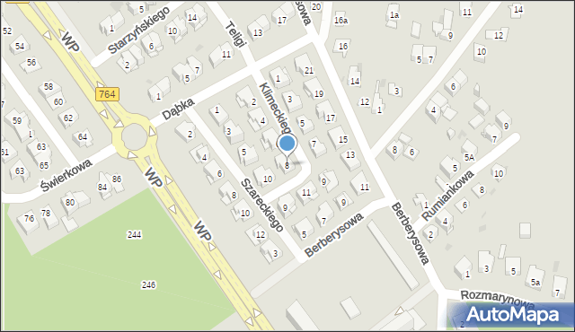 Kielce, Klimeckiego Tadeusza, gen., 8, mapa Kielc