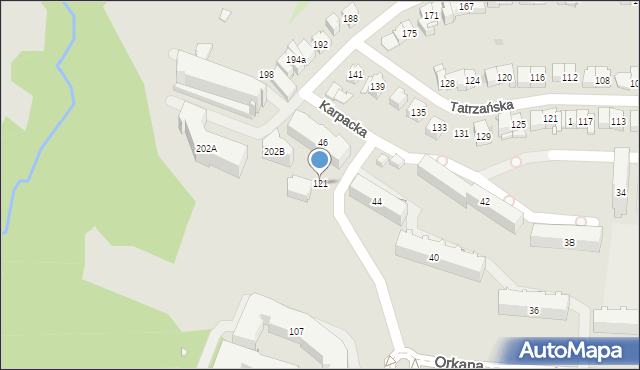 Kielce, Klonowa, 121, mapa Kielc