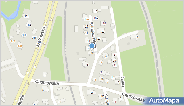 Kielce, Klembowskiego Zenobiusza, 5, mapa Kielc