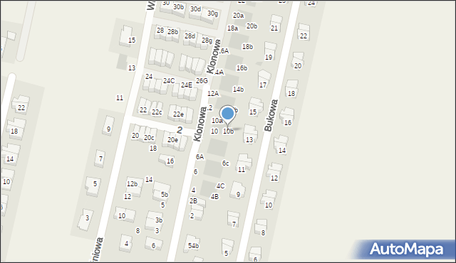 Kiełczów, Klonowa, 10b, mapa Kiełczów