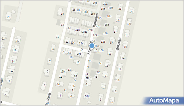 Kiełczów, Klonowa, 8A, mapa Kiełczów