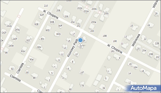 Kiełpin, Klonowy Park, 12, mapa Kiełpin